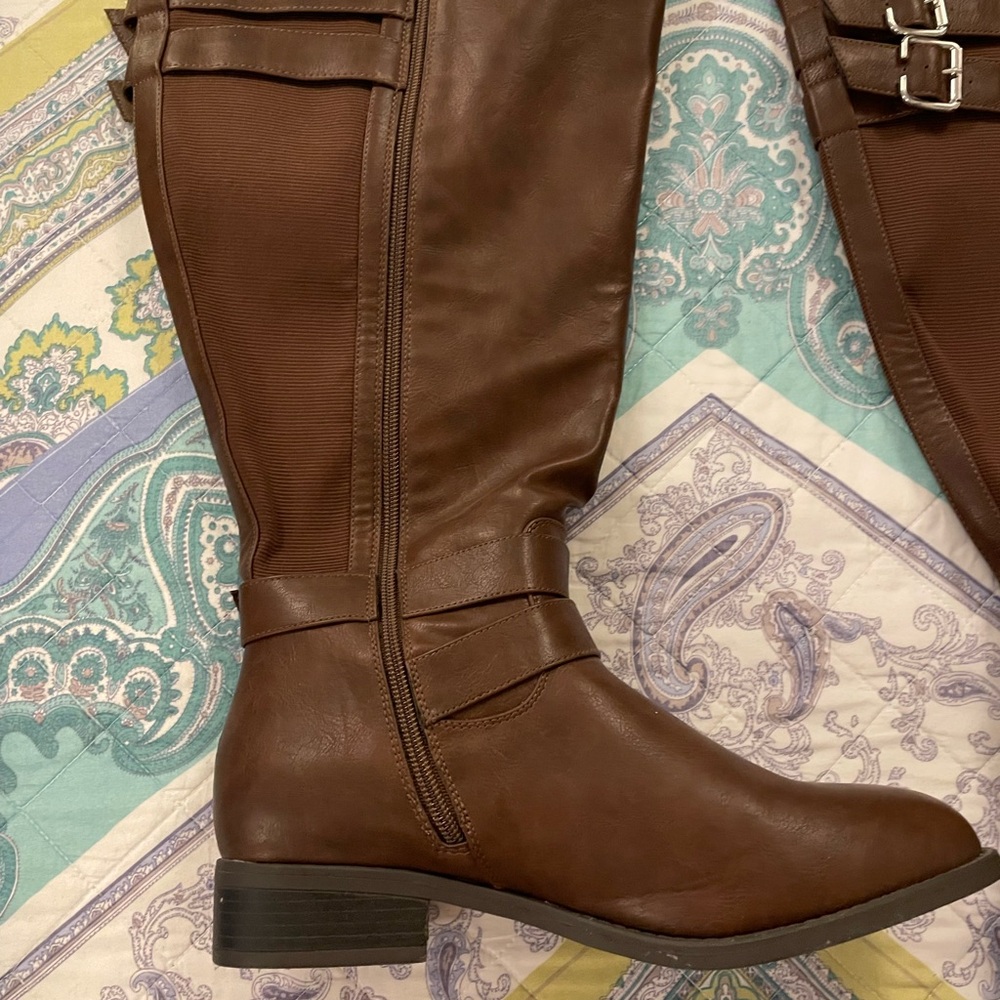 Torrid Brown Wide Calf Boots EUC